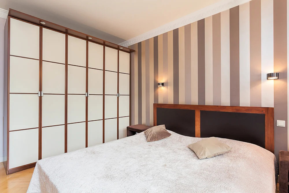 wall stripes accent wall bedroom