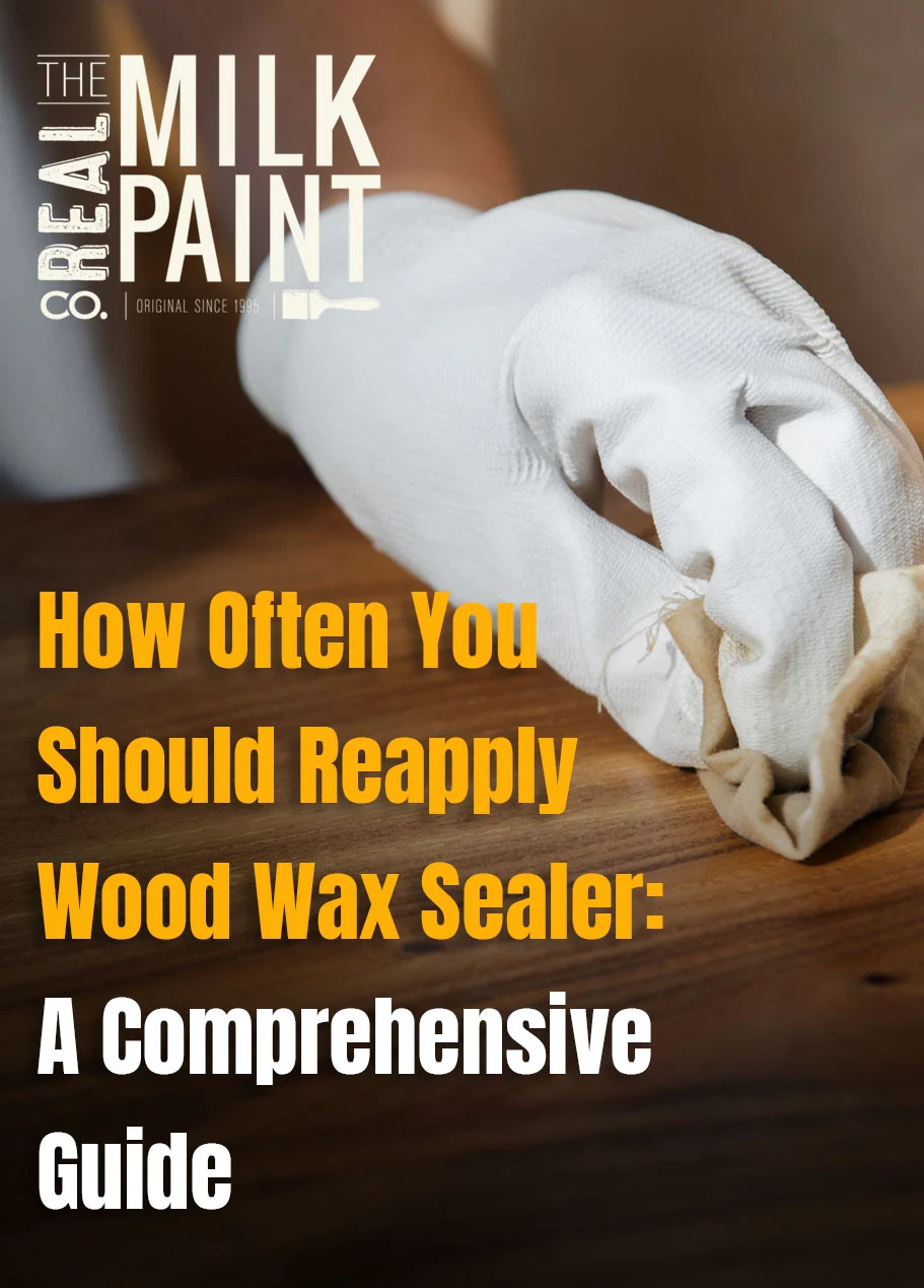 Tradesman sealing a piece of wood with RMP Finishes Co.'s wood wax sealer product