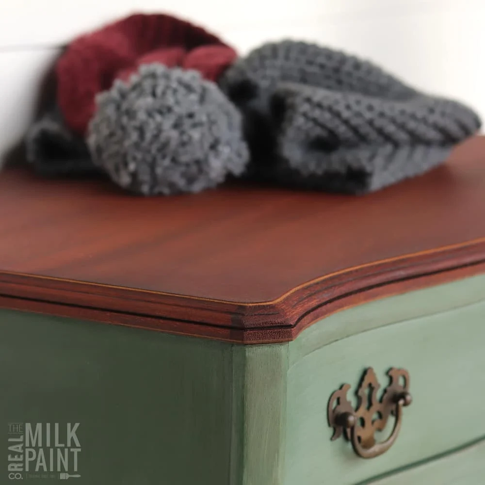 brown and green upcycled wood furniture