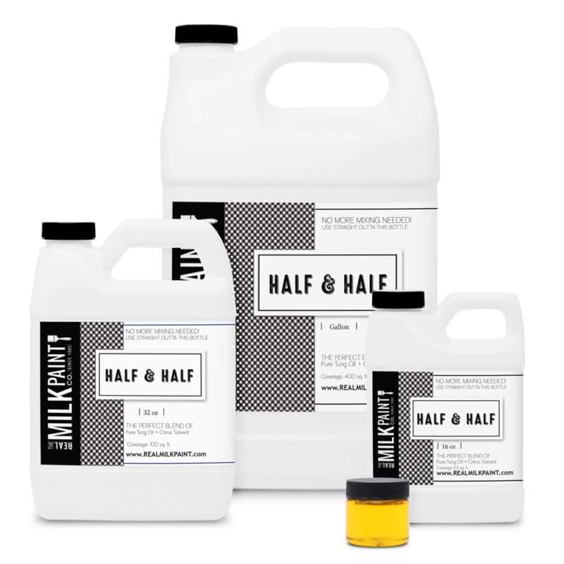 half and half food-safe finish from Real Milk paint