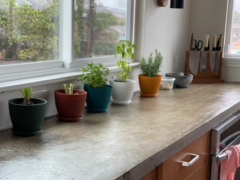 How to finish a concrete countertop