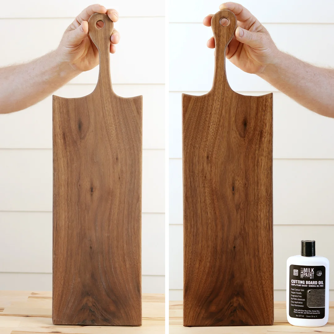 Refinishing a cutting board helps protect wood surfaces and extend their lifespan using natural, food-safe oils