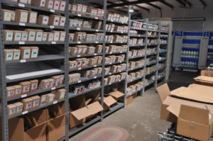 Packing-area-inside-warehouse-2014 Boardwalk paint color in a can for weathered DIY wood finishes.