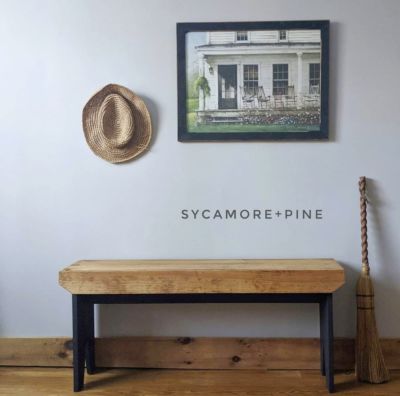  refinished furniture bench using Real Milk Paint products