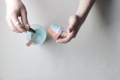 Painting Succulent Plant Pots With Milk Paint