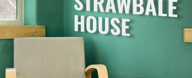 painting mud and plaster walls of a straw bale house