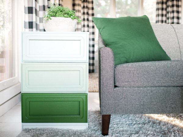 Sample furniture on how to paint ombre on wood