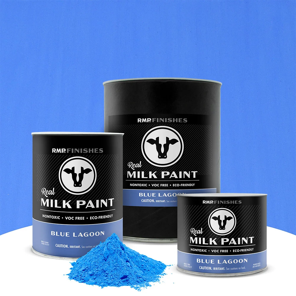 Blue Lagoon Real Milk Paint - Bright Blue Non-toxic Furniture Paint by RMP Finishes
