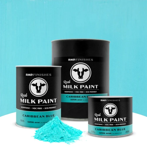Caribbean Blue Real Milk Paint - Light Blue Non-toxic Furniture Paint by RMP Finishes