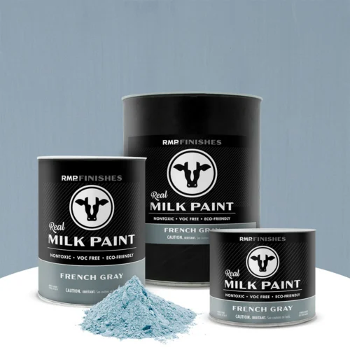 French Gray Real Milk Paint - Light Blue Gray Non-toxic Furniture Paint by RMP Finishes