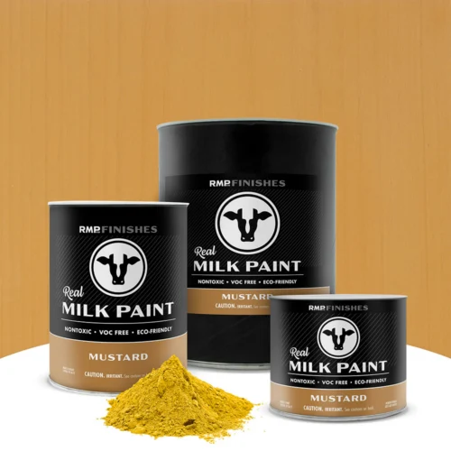 Mustard Real Milk Paint - Warm Orange Yellow Non-toxic Furniture Paint by RMP Finishes