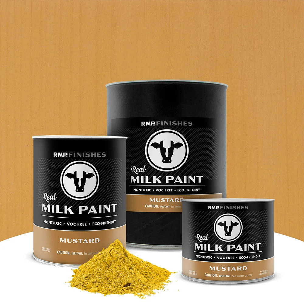 Mustard Real Milk Paint - Warm Orange Yellow Non-toxic Furniture Paint by RMP Finishes