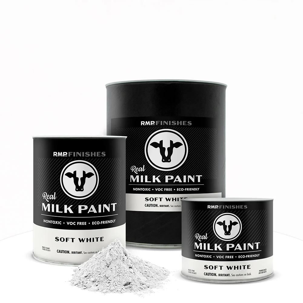 Soft White Real Milk Paint - Matte White Non-toxic Furniture Paint by RMP Finishes
