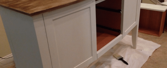 Chalk Paint vs Milk Paint - Server cabinet with chalk paint