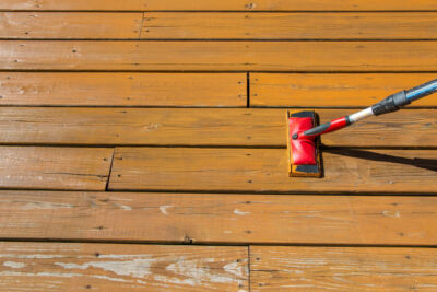 cleaning and removing wood stain, showing how to remove stains from wood