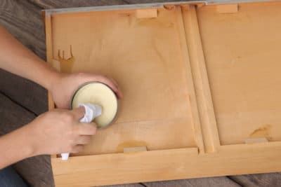 Wood wax vs oil - Dipping clothe into wood wax