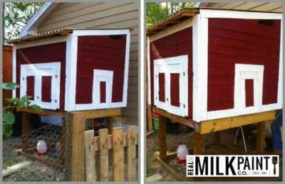 chicken coop with white trim and red wood stain chicken coop with white trim and red wood stain