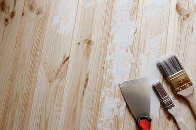 wood putty and primer to prep furniture makeovers