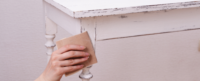 remove remaining paint chips in furniture